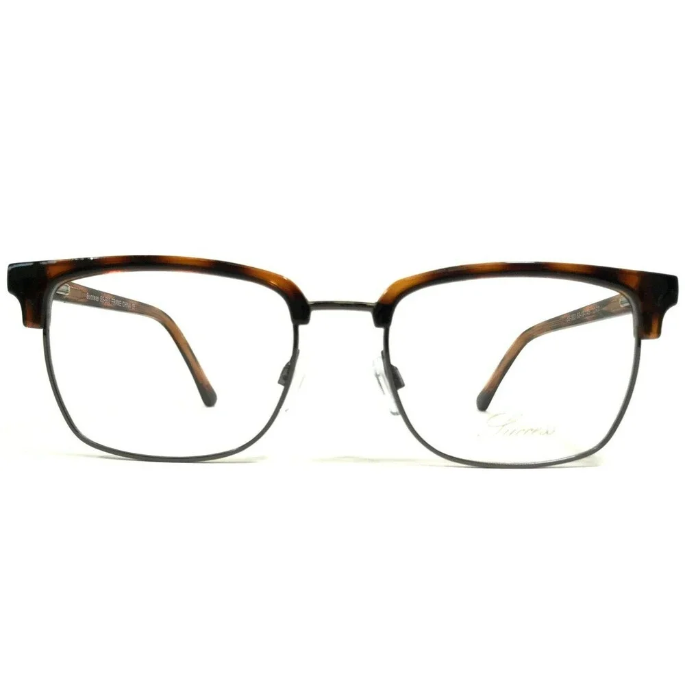Success Eyeglasses Frames SS-503 TORT Tortoise Grey Square Full Rim 53-18-145